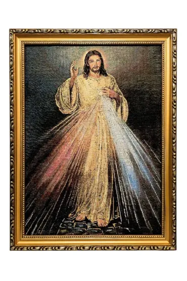 Art Sacrum Obraz Haftowany Jezus Mi�osierny 42x32cm