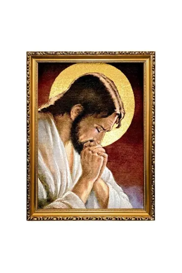 Art Sacrum Obraz Haftowany Jezus modl�cy si�. 42/32cm