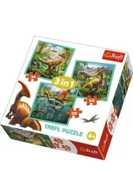 Puzzle 3w1 (20+36+50 el.) Niezwykły świat dinozaurów