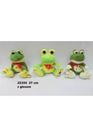 PLUSZAK ZABA Z GLOSEM 25CM SIEDZACA Z KOKARDA