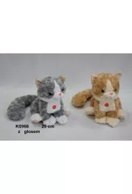 Pluszak Kot z głosem 20cm Siedzący SUN-DAY K0966