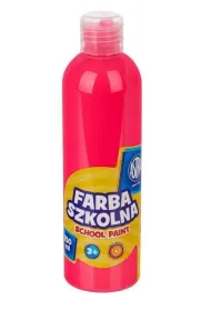Farba szkolna naturalna tempera fluorescencyjna różowa