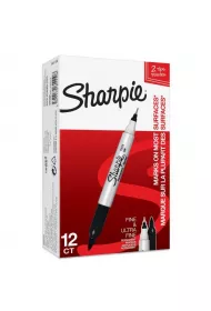 Marker pemanentny dwustronny Sharpie czarny