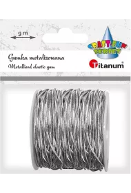 Gumka metalizowana srebrna