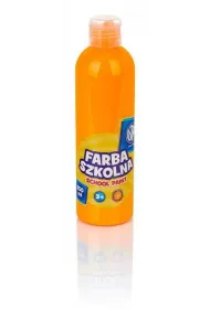 Farba szkolna naturalna tempera fluorescencyjna pomarańczowa