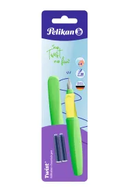 Pióro wieczne Twist M Neon zielony + 2 naboje