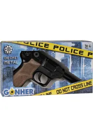 Metalowy pistolet policyjny 8 naboi