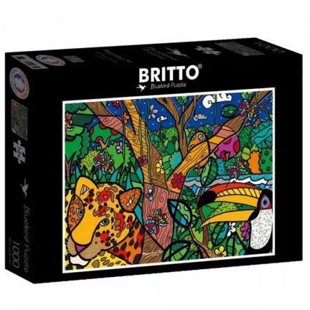 Puzzle 1000 peças Romero Britto - Cat - GROW - Quebra Cabeça de 501 até